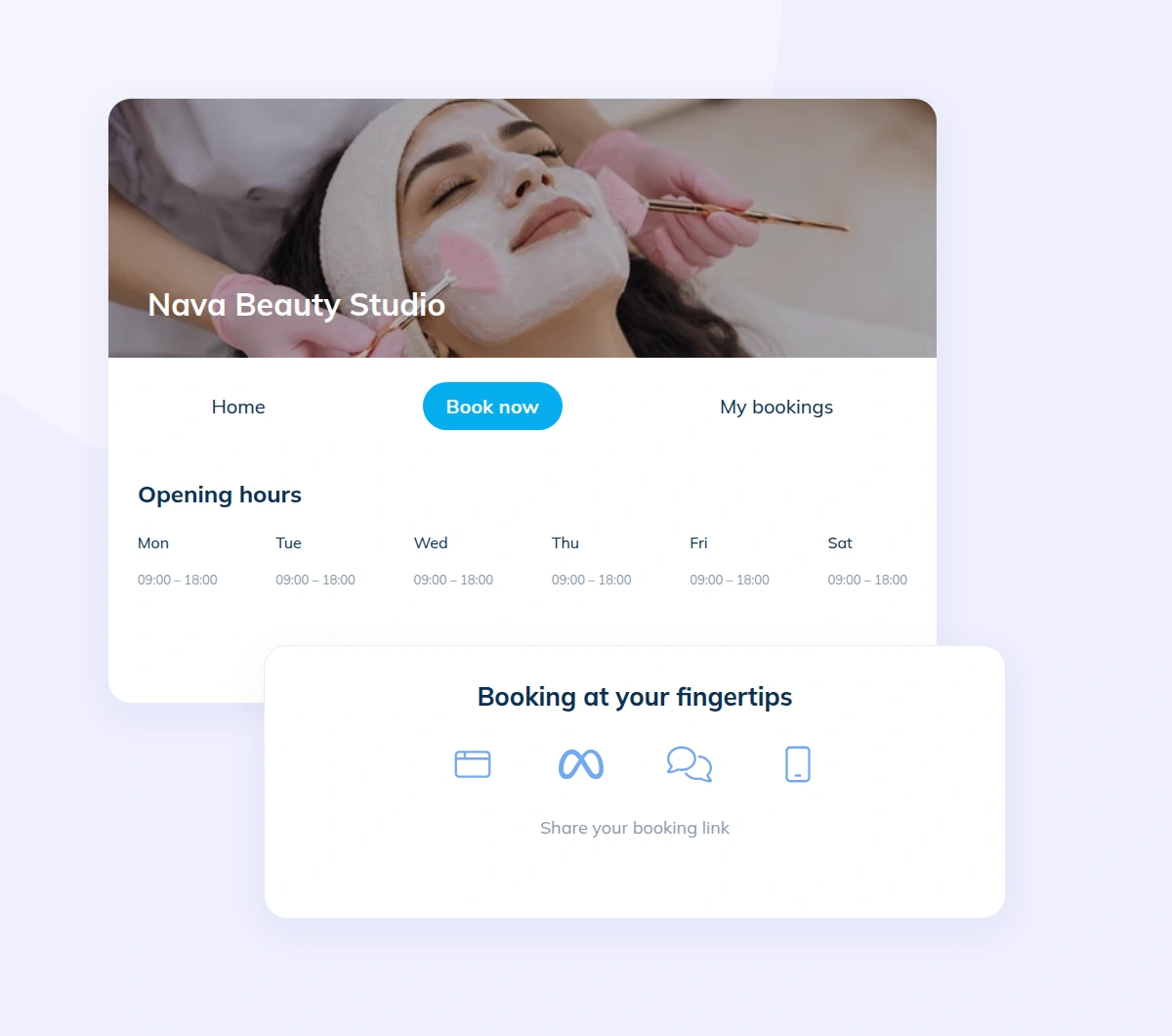 Product illustration: Booking on your existing website
