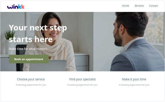 Design preview — Personal Meetings & Services